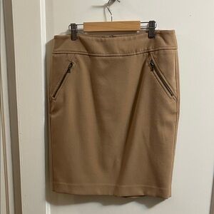 LOFT Tan Pencil Skirt